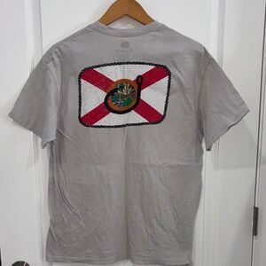 Avid Gray fishing hook Graphic T-Shirt short sleeve size large